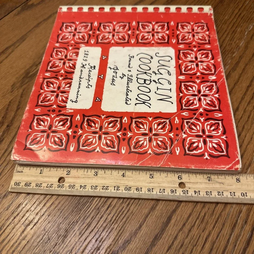 Suggin Cookbook Receipts 1829 Handrunning‎ Josus 1974 First Ed Vintage Arkansas